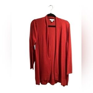 Susan Graver women’s pumpkin colored cardigan Size XL